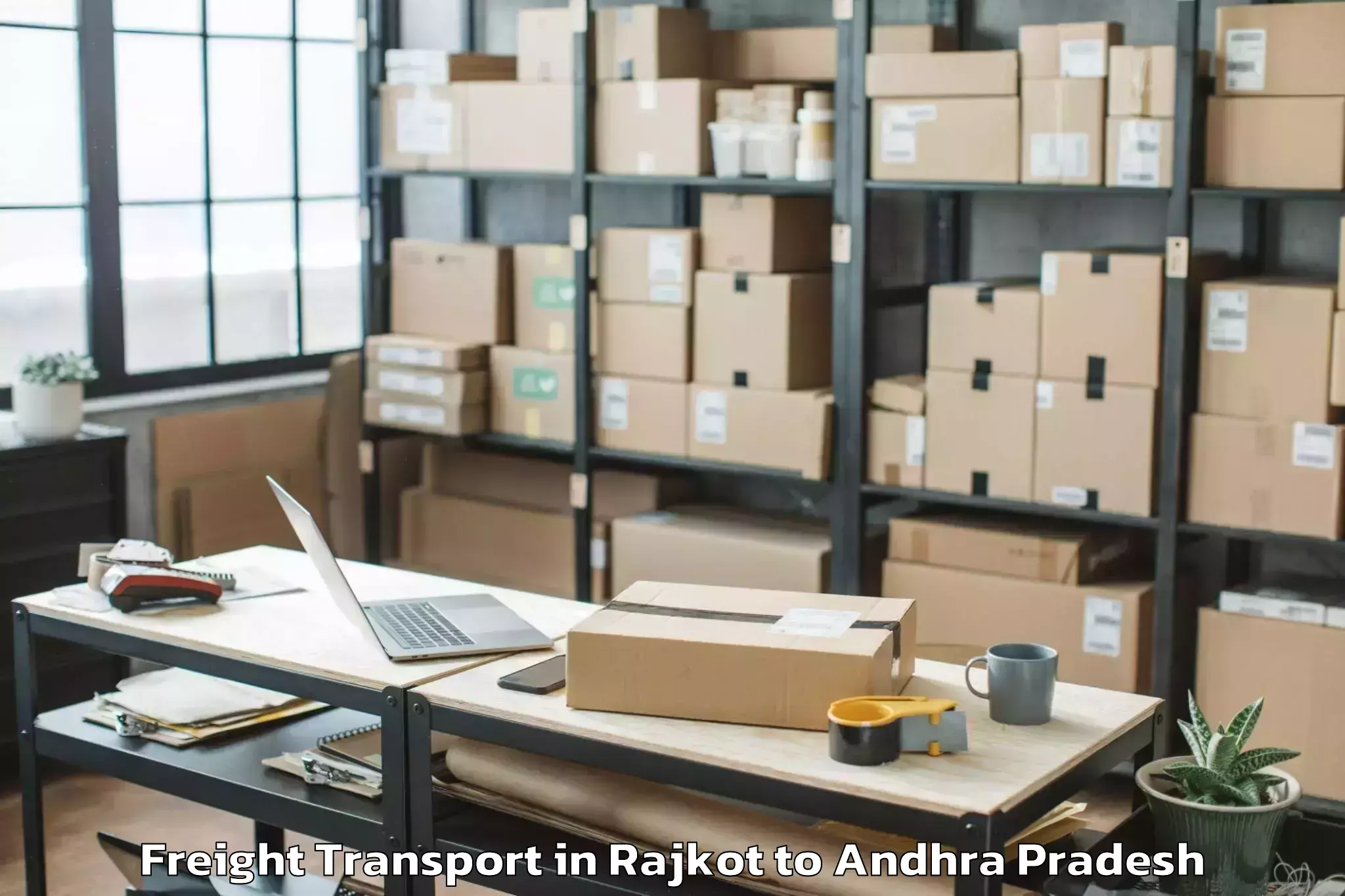 Get Rajkot to Pedapudi Freight Transport